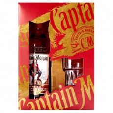 Ромовий напій Captain Morgan Spiced Gold + склянка 35% 0.7 л