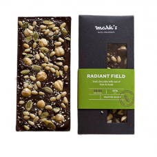 Черный шоколад Radiant Field с семенами тыквы, чиа и кунжут 110г
