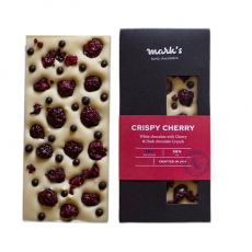 Белый шоколад Crispy cherry с вишней и темным шоколадом 110г