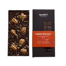 Черный шоколад Amber walnut мед и грецкий орех 110г