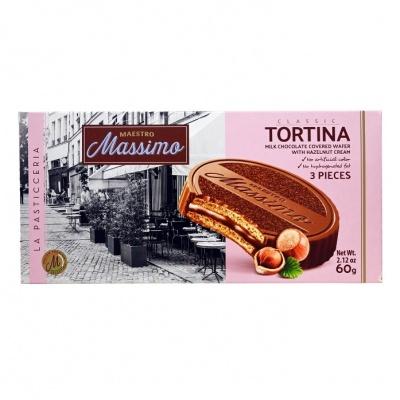 Вафли Maestro Massimo в молочном шоколаде с орехом 60 г