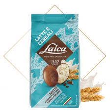 Цукерки шоколадні Laica Ovetti latte e cereali 120г