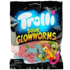Желейки Trolli sour glowworms 100г