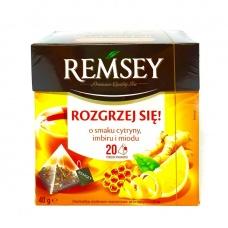Чай Remsey із смаком лимона, імбиру та меду 20 пакетиків
