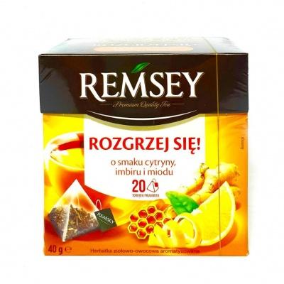 Чай Remsey із смаком лимона, імбиру та меду 20 пакетиків