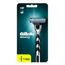 Станок для гоління чоловічий Gillette Mach3 з 2 змінними картриджами