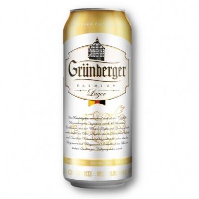 Пиво світле Grunberger premium lager 5% 500 мл