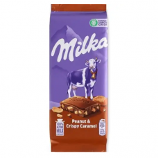 Шоколад Milka арахіс із хрусткою карамелю 90г