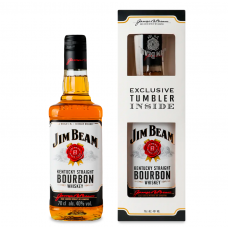 Віскі Jim Beam 0,7л + склянка