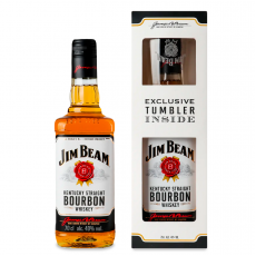 Віскі Jim Beam 0,7л + склянка