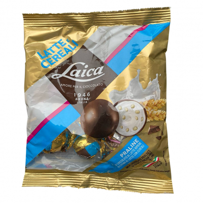 Цукерки шоколадні Laica Latte e cereali 135г