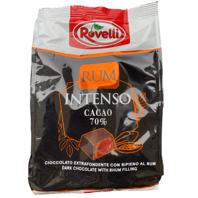 Шоколадні цукерки Rovelli Rum Intenso 70% 200г