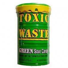 Кислі льодяники Toxic Waste green sour cand 42г