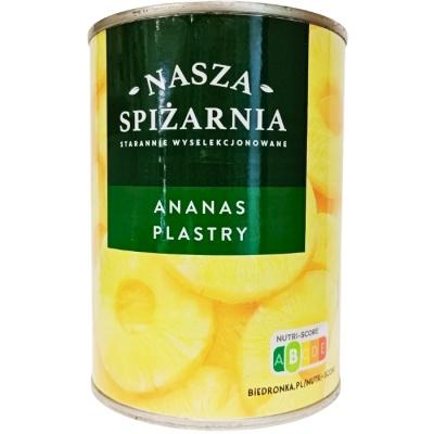 Ананас ломтиками Nasza Spizarnia 565 г