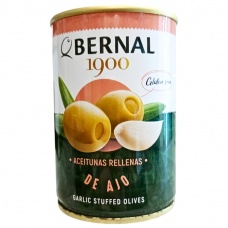Оливки зелені Bernal фаршировані часником 292 г
