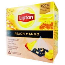 Чай Lipton в пакетиках персик и манго 20 шт.