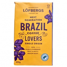 Кофе молотый Lofbergs Brazil Single Origin 450 г