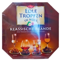 Цукерки Trumpf Edle Tropfen in Nuss Klassische Brande з алкогольною начинкою 250 г
