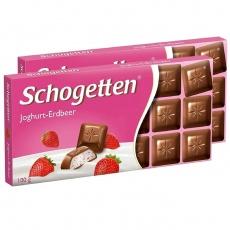 Шоколад Schogetten yoghurt-strawberry cokolate 100г
