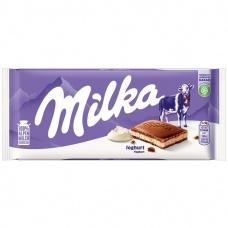 Шоколад Milka alpine з молочним йогуртом 100г