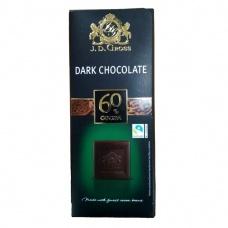 Шоколад черный JDGross 60% cacao черный 125 г