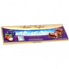 Шоколад Maitre Truffout с лесным орехом и изюмом 300г