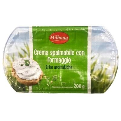 Сир вершковий Milbona з зеленню 200 г