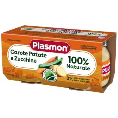 Дитяче пюре Plasmon морква, картопля та цукіні від 6 місяців без глютену 80г