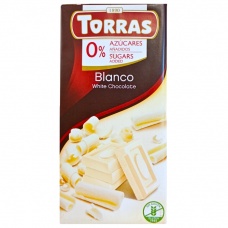 Шоколад білий Torras без цукру та глютену 75 г