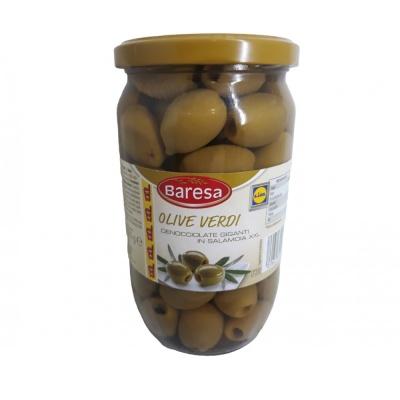 Оливки Baresa olive verdi великі зелені без кісточки 680г