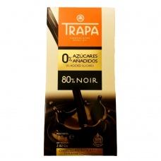 Шоколад Trapa чорний без цукру 80г