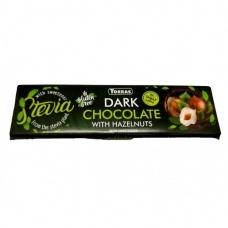 Шоколад Torras stevia чорний з цілим фундуком без глютену 300г