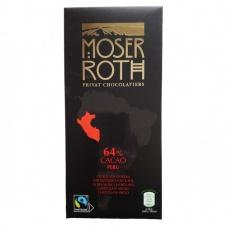 Шоколад чорний Moser roth 64% какао Перу 100г