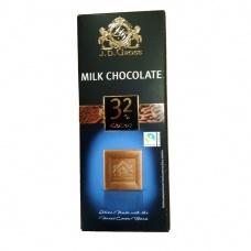 Шоколад молочний J.D.Gross 32% cacao 125г