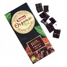 Шоколад чорний 100% cacao Torras organik negro dark 100г
