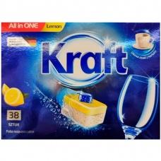 Таблетки для посудомоечной машинки с лимоном Kraft 38шт