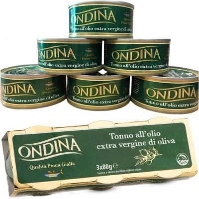 Тунець Ondina tonno all olio extra vergine di oliva 80 г