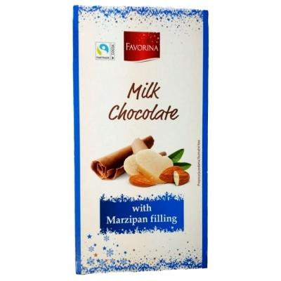 Шоколад Favorina молочный с марципаном 140г