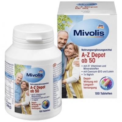 Витамины Mivolis A-Z Depot комплексные от 50 лет 100шт