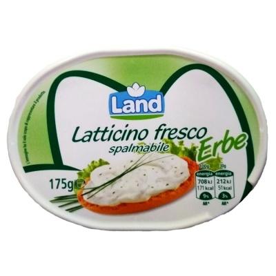 Сыр Land latticino fresco spalmabile с зеленью 200г