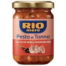 Соус Rio Mare Pesto з тунцем, з оливками та гострим перцем 130г