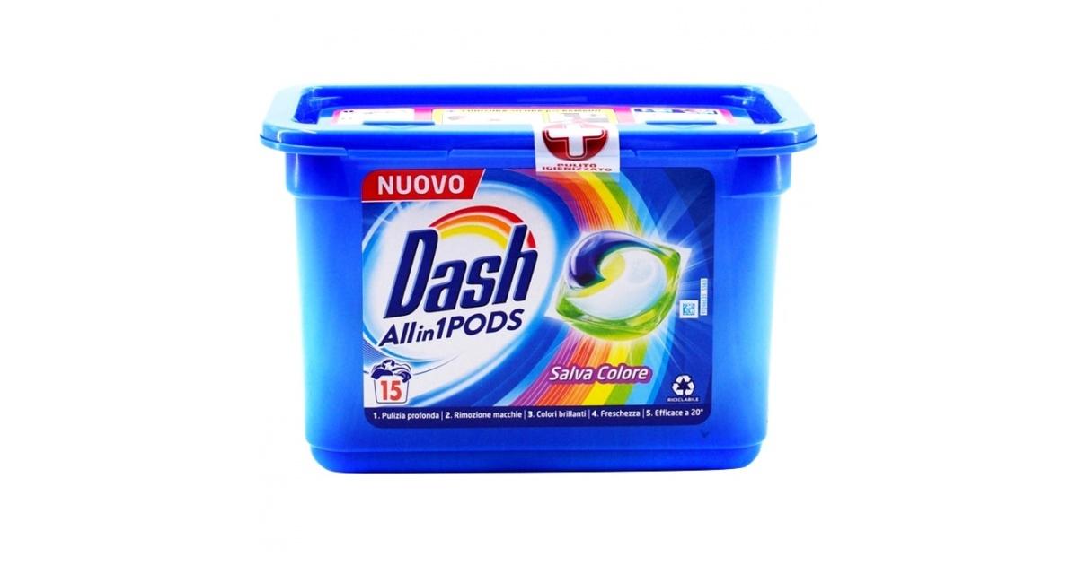 Капсулы для стирки Dash Salva Colore 15 стирок 376,5г купить