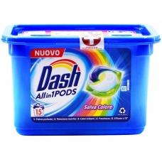 Капсули для прання Dash Salva Colore 15 прань 376,5г