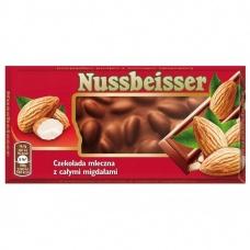 Шоколад молочний з мигдалем Nussbeisser 100г