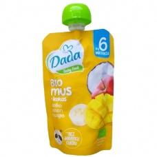 Дитяче пюре Dada кокос, манго, яблуко і банан без цукру 90г