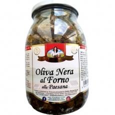 Оливки чорні Bella Contadina зі спеціями без росолу 950г