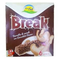 Злаковые батончики ManuSol Break с белым шоколадом (6*21) 126 г