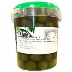Оливки зеленые Yma sicilia с косточкой в ведре 900г