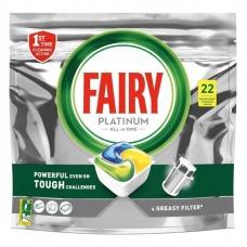Таблетки для посудомоечных машин Fairy platinum лимон 22 шт