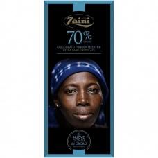 Шоколад Zaini екстра-чорний 70% какао 75г